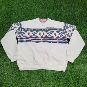 Vintage Native-American Sweatshirt Womens Large 22x23 Boxy